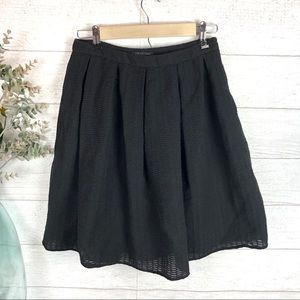 Armani Exchange Black Pleaded High Waisted Skirt